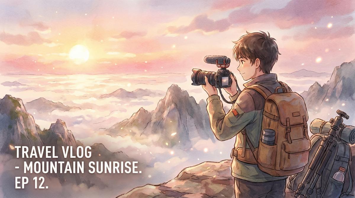 国产自拍旅行视频分享山顶日出